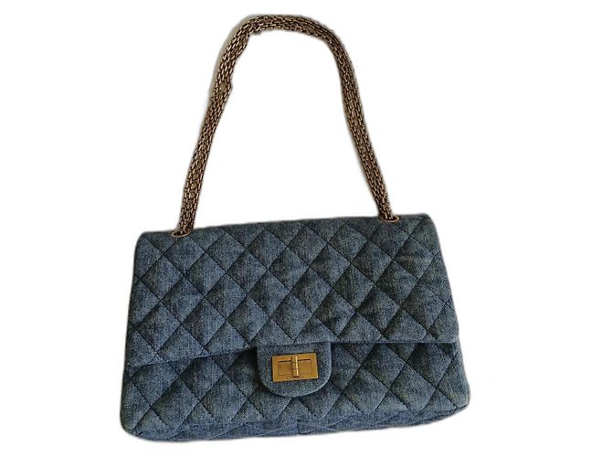 Borsa a tracolla Chanel 2.55 Reissue 227 Blu