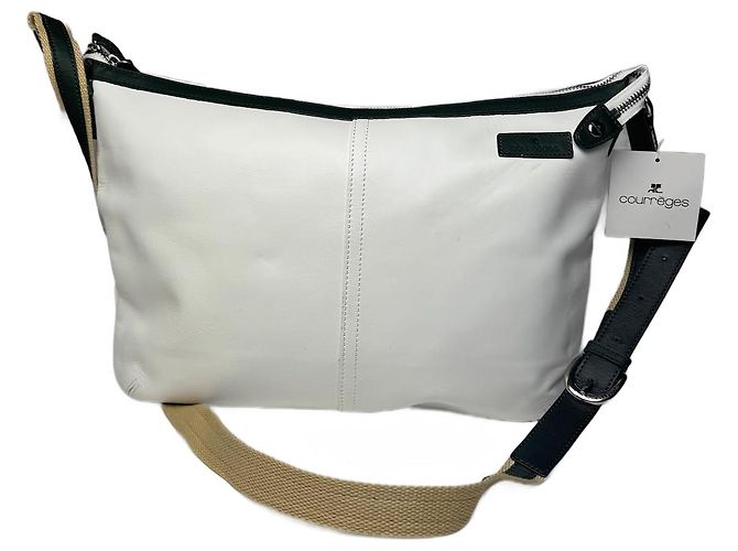 Sac en cuir vintage Courreges blanc