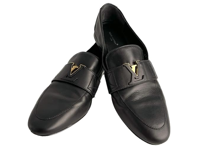 Louis Vuitton Monte Carlo Leather Loafer Black  ref.2580070