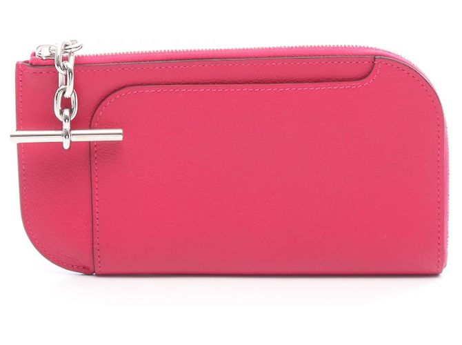 Hermès Pochette Hermes Strap GM Evercolor Rose