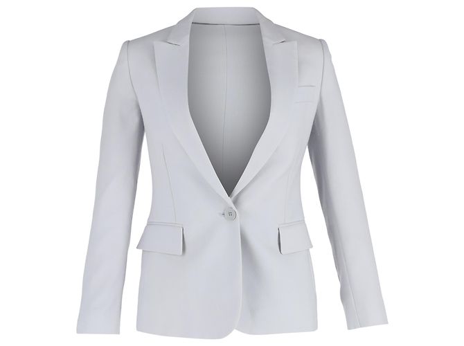 Stella Mc Cartney Einreiher-Blazer aus hellblauer Viskose mit Taschen von Stella McCartney