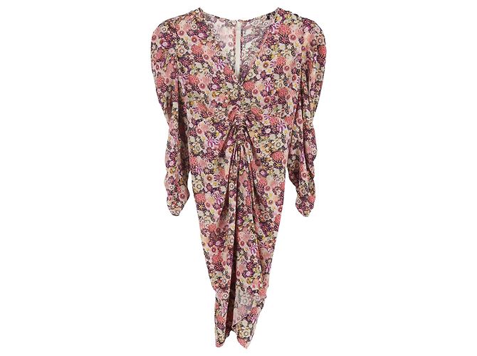 Abito Mini Stampato Floreale Celina in Seta Multicolore di Isabel Marant