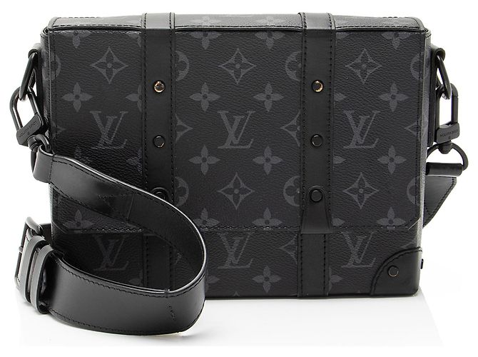 Louis Vuitton Monogram Eclipse Trunk Messenger Black