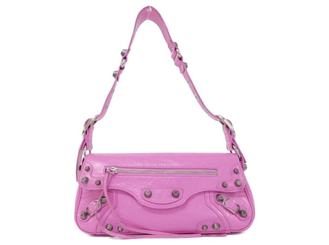 Balenciaga Le Cagole Lamb Shoulder Bag Pink Leather  ref.2580892