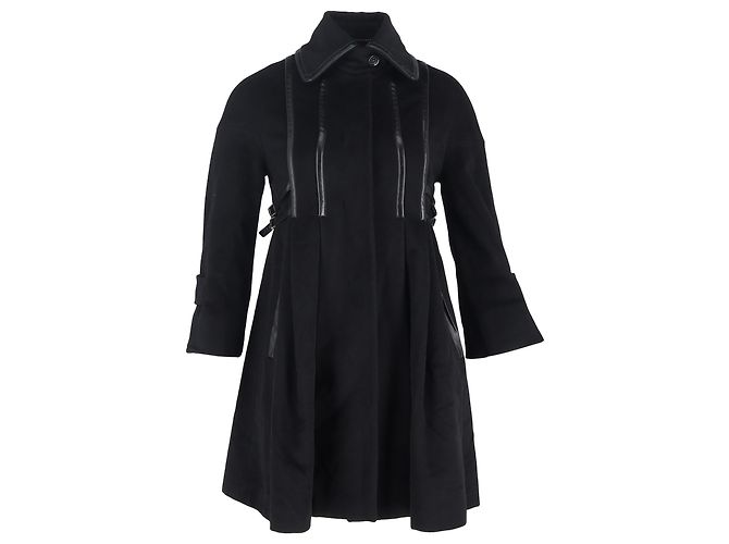 Sportmax Mantel aus schwarzer Wolle