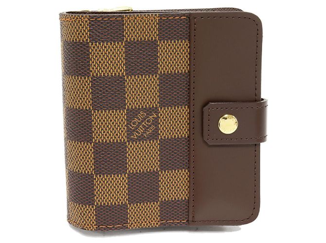 Louis Vuitton Compact Zip Damier Wallet Brown