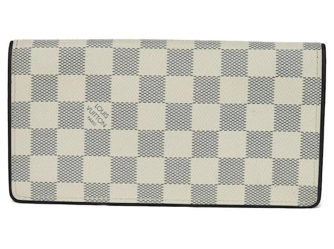 Louis Vuitton Portefeuille Brazza Damier Coast Long Wallet Blue Cloth  ref.2581491
