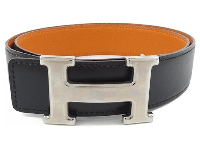 Hermès Hermes H 32mm Reversible Belt Black Leather  ref.2581500