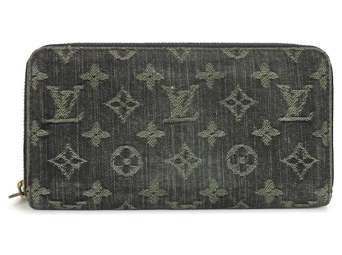 Louis Vuitton Zippy Wallet Monogram Long Wallet Black Denim  ref.2581576