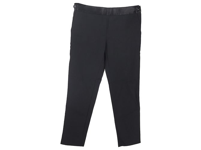 Victoria Beckham gerade geschnittene Hose aus schwarzem Polyester