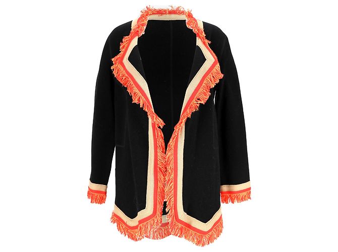 Bottega Veneta Fringe-Trimmed Blazer in Multicolor Cotton Multiple colors