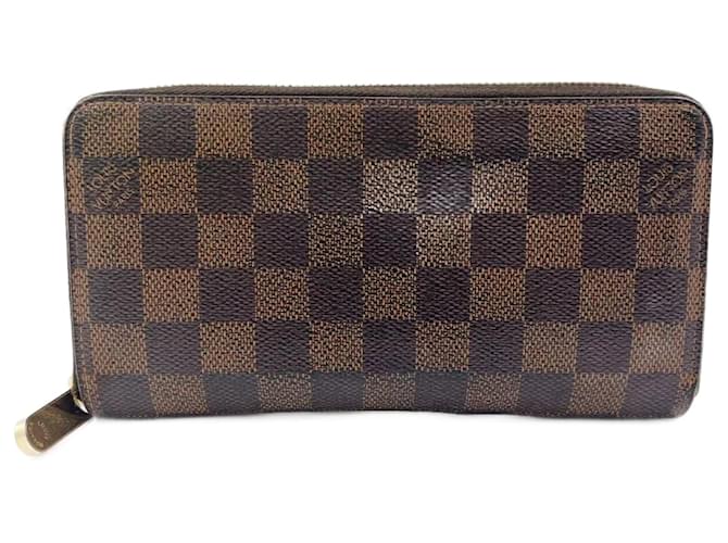 Louis Vuitton Damier Zippy Wallet Brown Cloth  ref.2582498