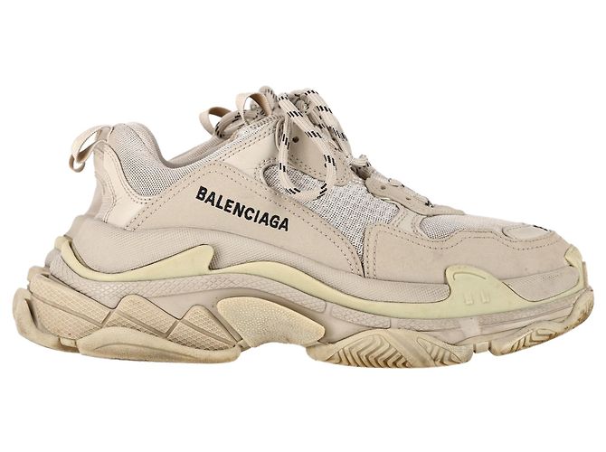 Baskets Triple S Balenciaga en polyester beige