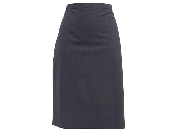 Falda lápiz Theory en lana gris