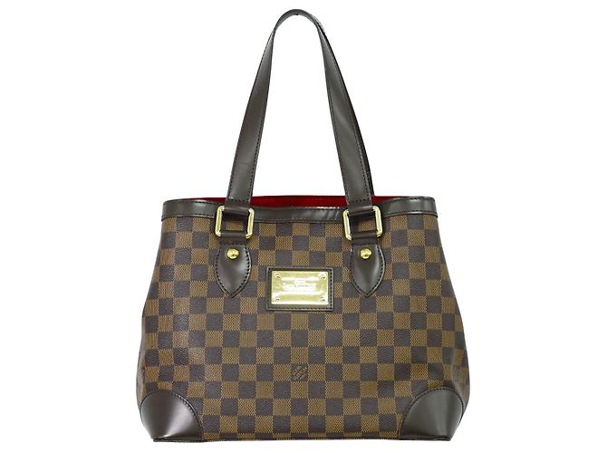 Bolsa de mão Hampstead Damier PM Louis Vuitton Marrom