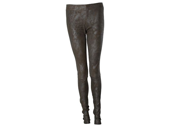 Legging de camurça taupe Sylvie Schimmel Marrom