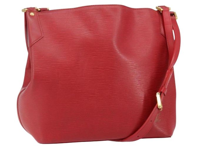 Sac à main Louis Vuitton Mandara en cuir Epi MM Rouge