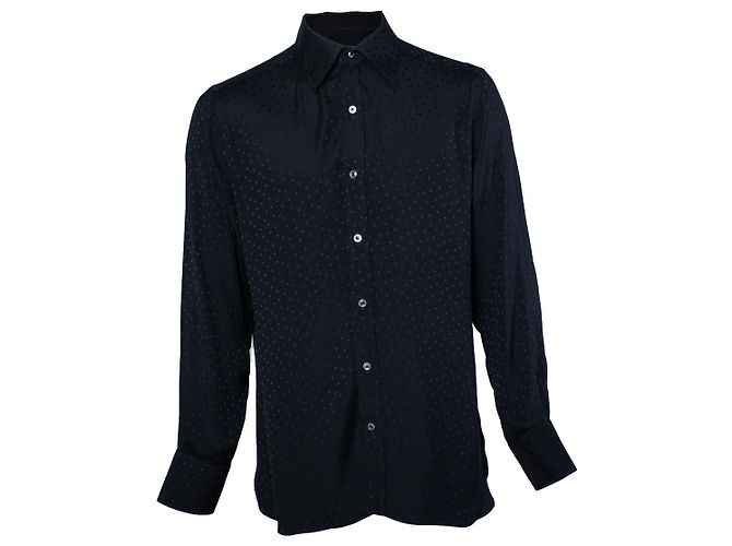 Camicia a pois nera Tom Ford Nero