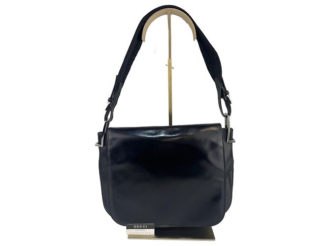 Borsa a spalla Gucci in pelle nera 303 Nero