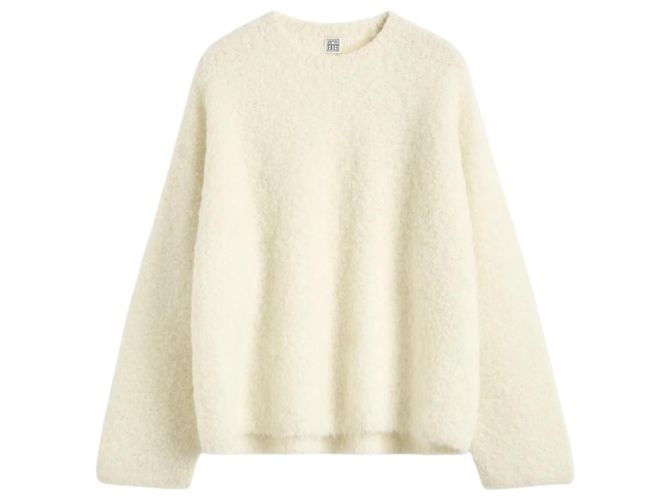 Totême toteme Boxy bouclé knit milk White