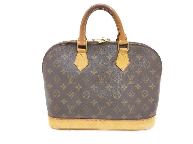 Louis Vuitton Alma PM Bolsa Marrom de Couro
