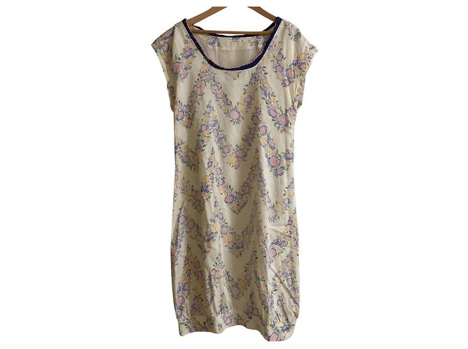 Autre Marque Mina perhonen Blumenvorhang Kleid Weiß