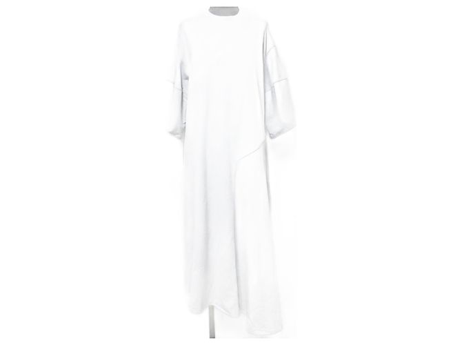 Autre Marque Vestido largo de algodón asimétrico FLORENT Gris
