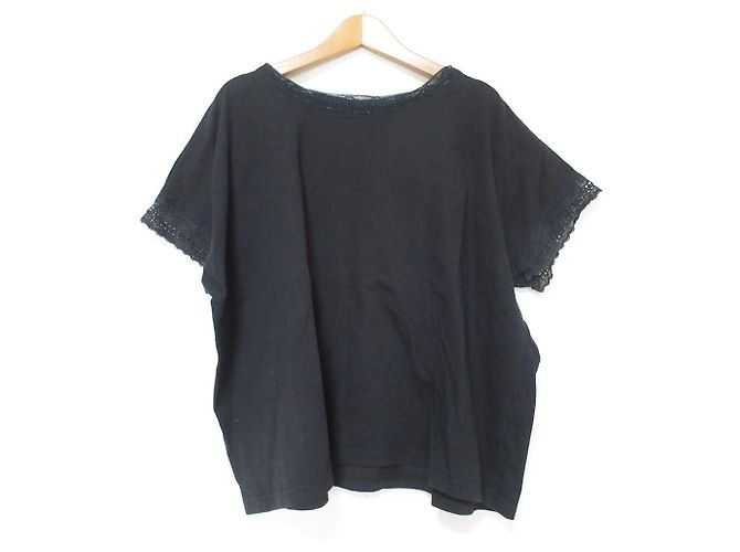 Autre Marque Pullover a maniche corte larghe con pizzo SOIL Nero