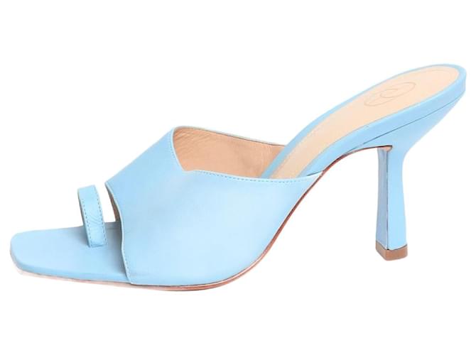 Autre Marque Light blue leather mules - size EU 37 (UK 4)  ref.2583652