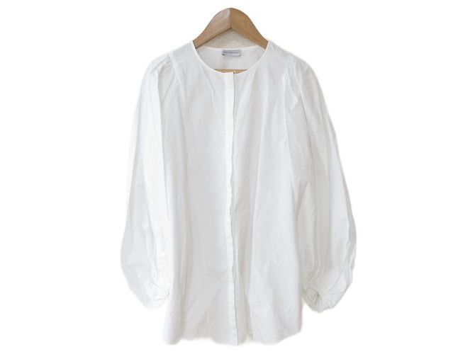 Autre Marque Camicia Blusa Senza Collo STRASBURGO Bianco