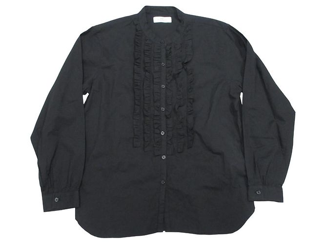 Autre Marque Camicia a maniche lunghe con colletto arricciato SOIL Nero