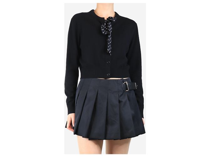 Altuzarra Schwarze cropped Strickjacke - Größe XL
