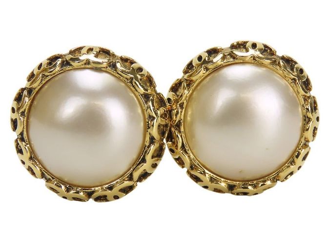 Orecchini in metallo Chanel Coco Mark D'oro
