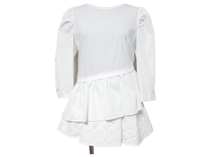 Autre Marque Pullover a strati trapuntato Jusglitty Bianco