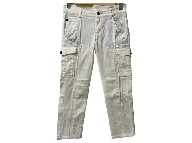 Pantalones cargo de algodón Burberry Blue Label Blanco