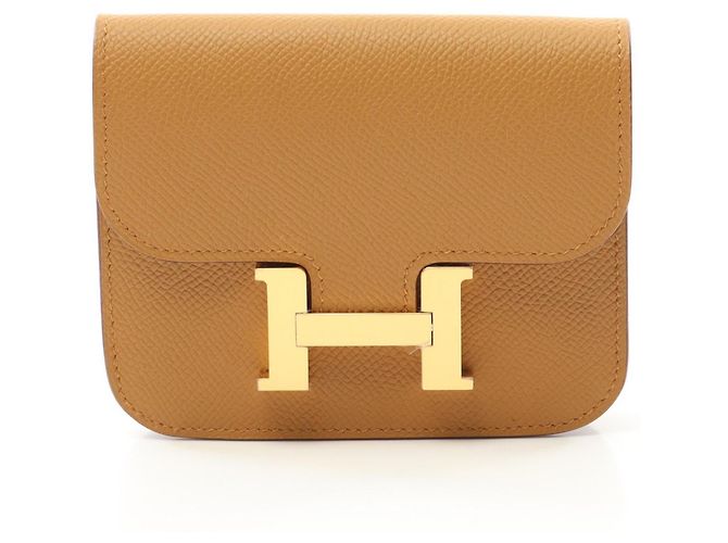 Portafoglio Bifold Slim Constance Hermès Marrone