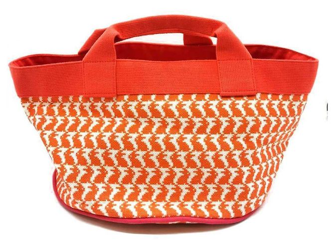Hermès Animo Pixel Tote Bag Orange