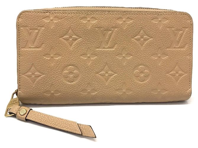 Louis Vuitton Zippy Wallet in Monogram Empreinte Beige Dune
