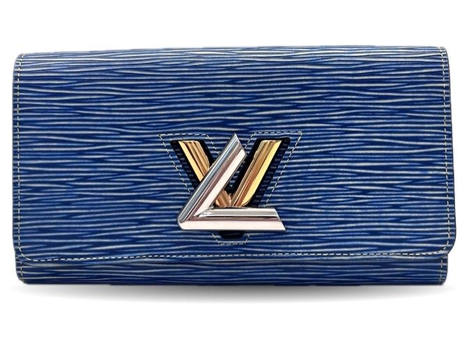 Cartera larga Louis Vuitton Epi Denim Azul