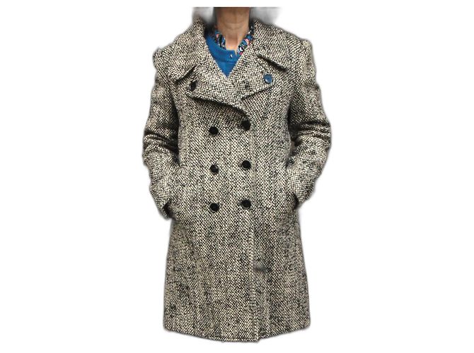 Cappotto in tweed Dolce & Gabbana nero e bianco