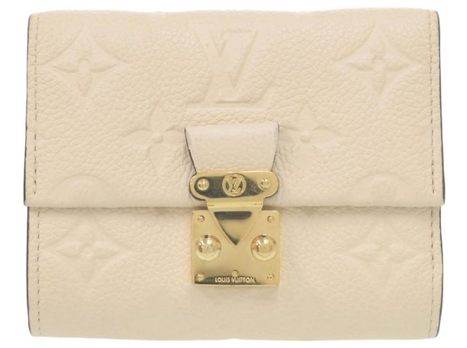 Louis Vuitton Monogram Empreinte Tri-fold Wallet White Golden