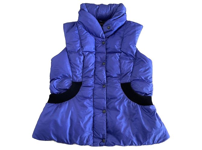 Ärmellose Weste oder Daunenjacke Marc Cain Blau-Violett Gr. 1 oder 36-38 Schwarz Lila