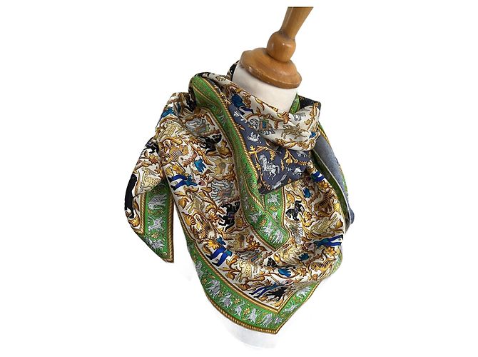 Pañuelo de seda Hermès Hunting in India Multicolor