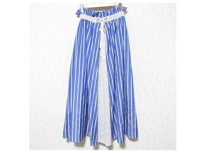 Autre Marque Gonna lunga Ray Beams a righe Bianco Blu