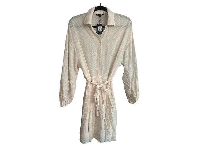 Ecru Kleid Maje - neu mit Etikett - Größe 36 Roh