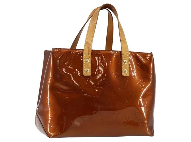 Bolsa Reade Monogram Vernis PM da Louis Vuitton Marrom