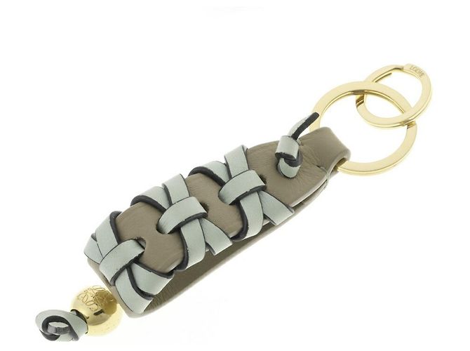 Chaveiro trançado Loewe Marrom Bege