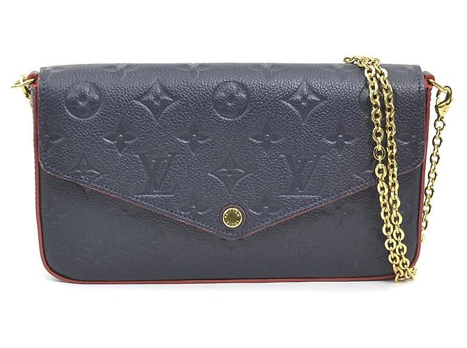 Monogram Empreinte Schultertasche von Louis Vuitton Marineblau