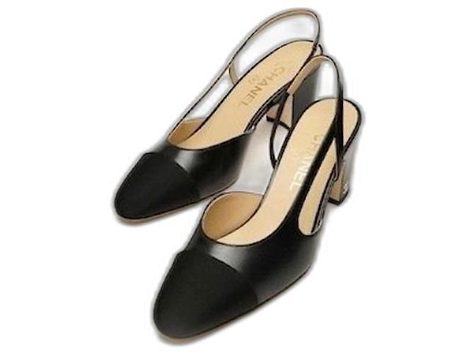 Chanel Sandalen aus schwarzem Leder
