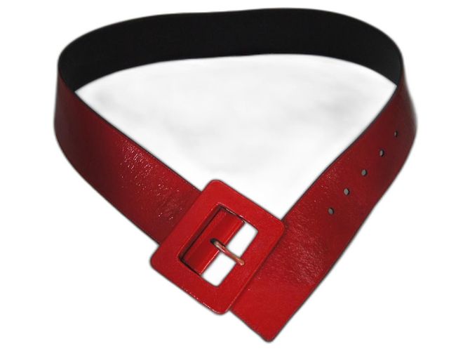 Yves Saint Laurent Gürtel Rot Lackleder 